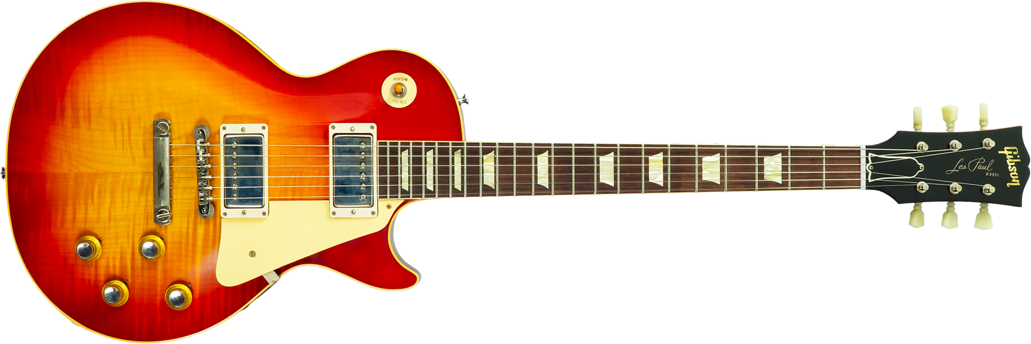 Gibson Custom Shop Les Paul Standard 1960 Reissue 2h Ht Rw #04714 - Vos Washed Cherry Sunburst - Single cut gitaar - Main picture