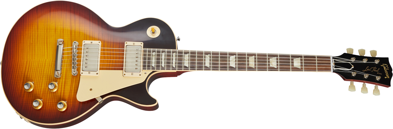 Gibson Custom Shop Les Paul Standard 1960 V3 60th Anniversary 2h Ht Rw - Vos Washed Bourbon Burst - Enkel gesneden elektrische gitaar - Main picture