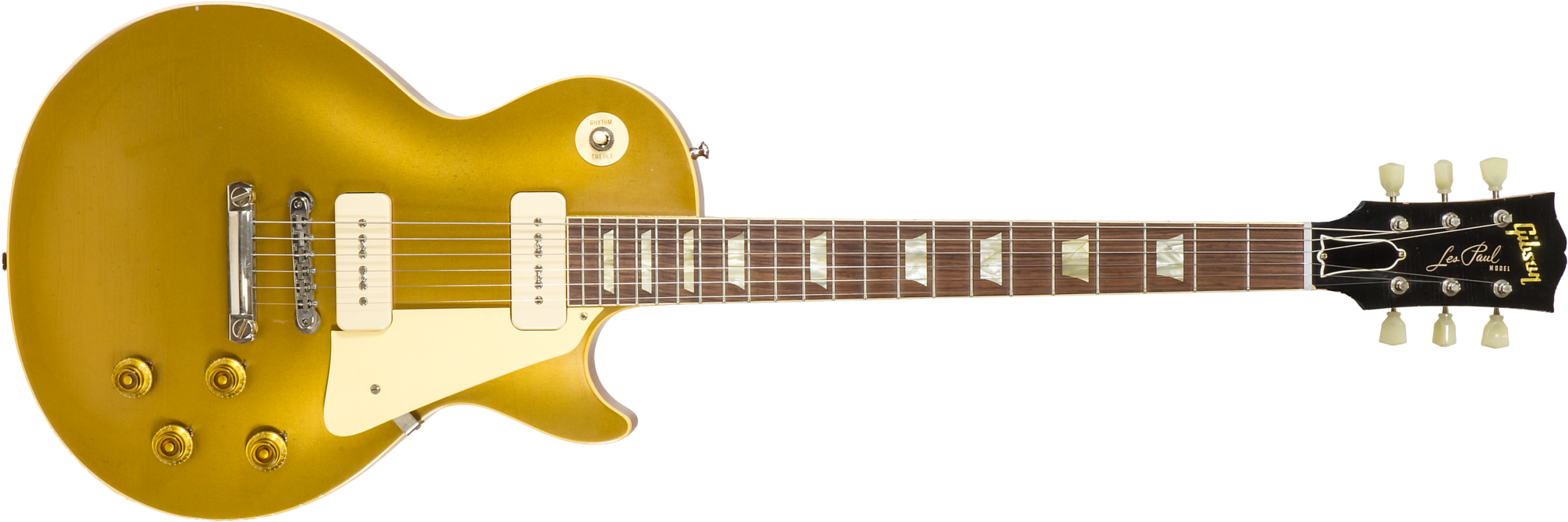 Gibson Custom Shop M2m Les Paul 1956 2h Ht Rw #63139 - Murphy Lab Light Aged Antique Gold - Enkel gesneden elektrische gitaar - Main picture