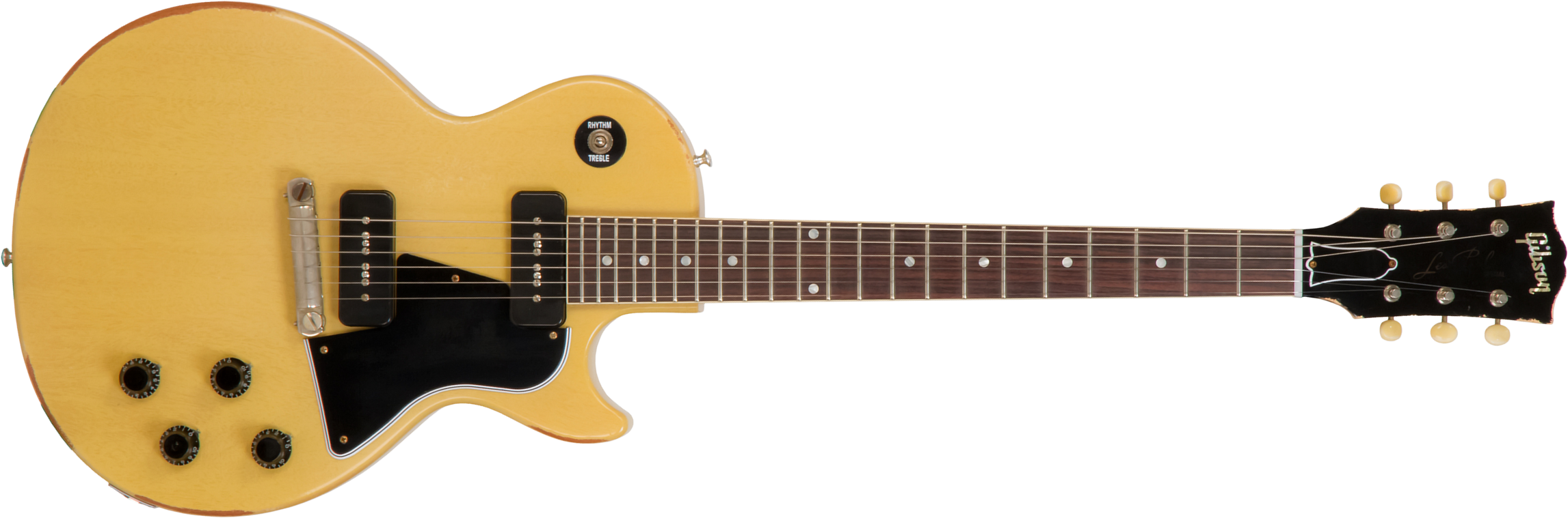 Gibson Custom Shop M2m Les Paul Special 1957 Single Cut Reissue P90 Ht Rw #70811 - Heavy Aged Tv Yellow - Enkel gesneden elektrische gitaar - Main pic