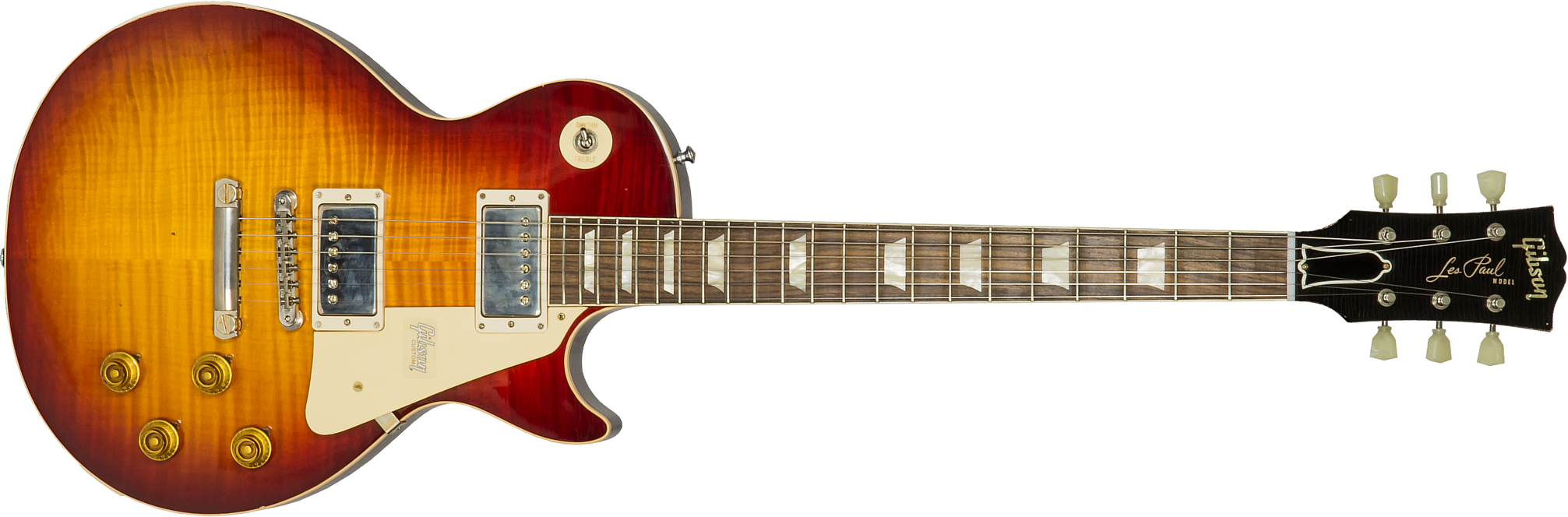 Gibson Custom Shop M2m Les Paul Standard 1958 2h Ht Rw #89889 - Aged Vintage Cherry Burst - Enkel gesneden elektrische gitaar - Main picture