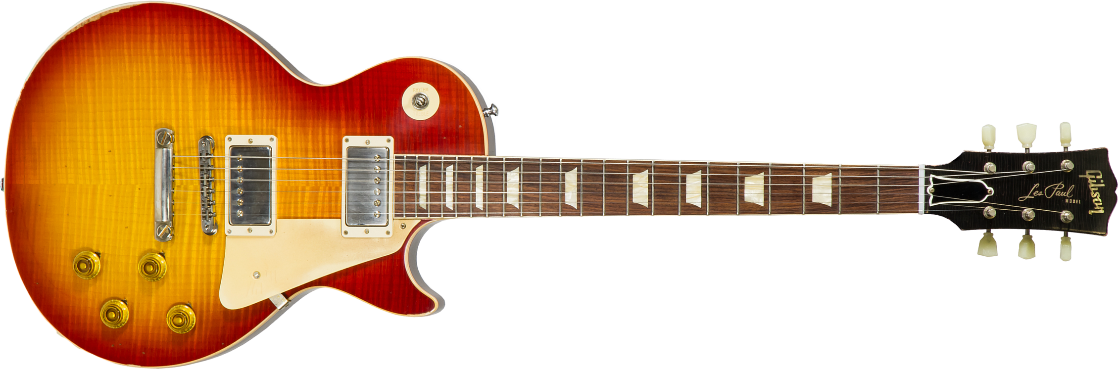 Gibson Custom Shop M2m Les Paul Standard 1958 Reissue 2019 2h Ht Rw #89849 - Heavy Aged First Burst - Enkel gesneden elektrische gitaar - Main picture