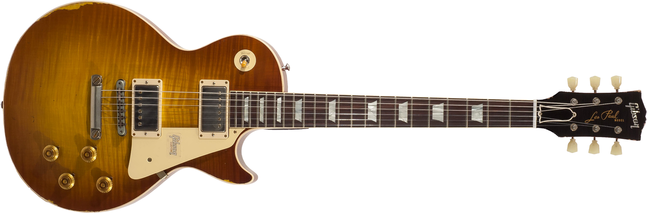 Gibson Custom Shop M2m Les Paul Standard 1959 2h Ht Rw #982192 - Heavy Aged Sunrise Tea Burst - Enkel gesneden elektrische gitaar - Main picture