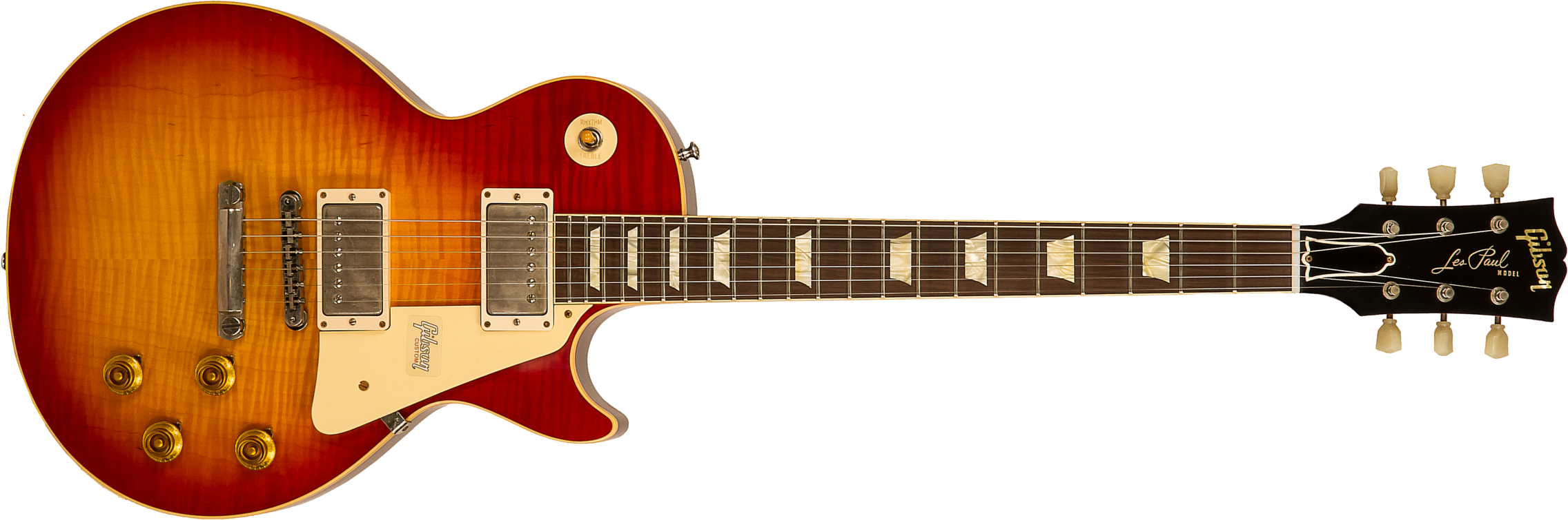Gibson Custom Shop M2m Les Paul Standard 1959 60th Anniversary 2h Ht Rw #991818 - Vos Sunrise Teaburst - Enkel gesneden elektrische gitaar - Main pict