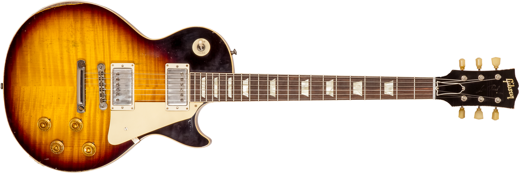 Gibson Custom Shop M2m Les Paul Standard 1959 Reissue 2h Ht Rw #932158 - Ultra Heavy Aged Kindred Burst - Enkel gesneden elektrische gitaar - Main pic