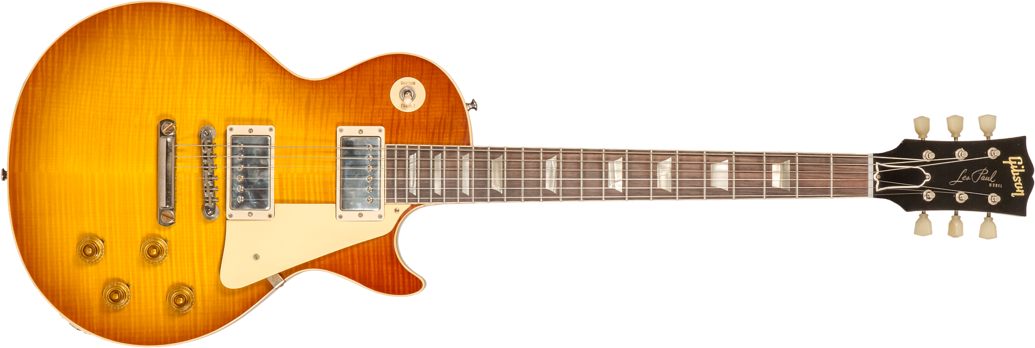 Gibson Custom Shop M2m Les Paul Standard 1959 Reissue 2h Ht Rw #934372 - Murphy Lab Ultra Light Aged Sunrise Teaburst - Enkel gesneden elektrische git