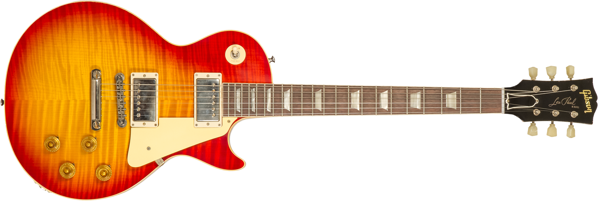 Gibson Custom Shop M2m Les Paul Standard 1959 Reissue 2h Ht Rw #94389 - Murphy Lab Light Aged Washed Cherry Sunburst - Enkel gesneden elektrische gita