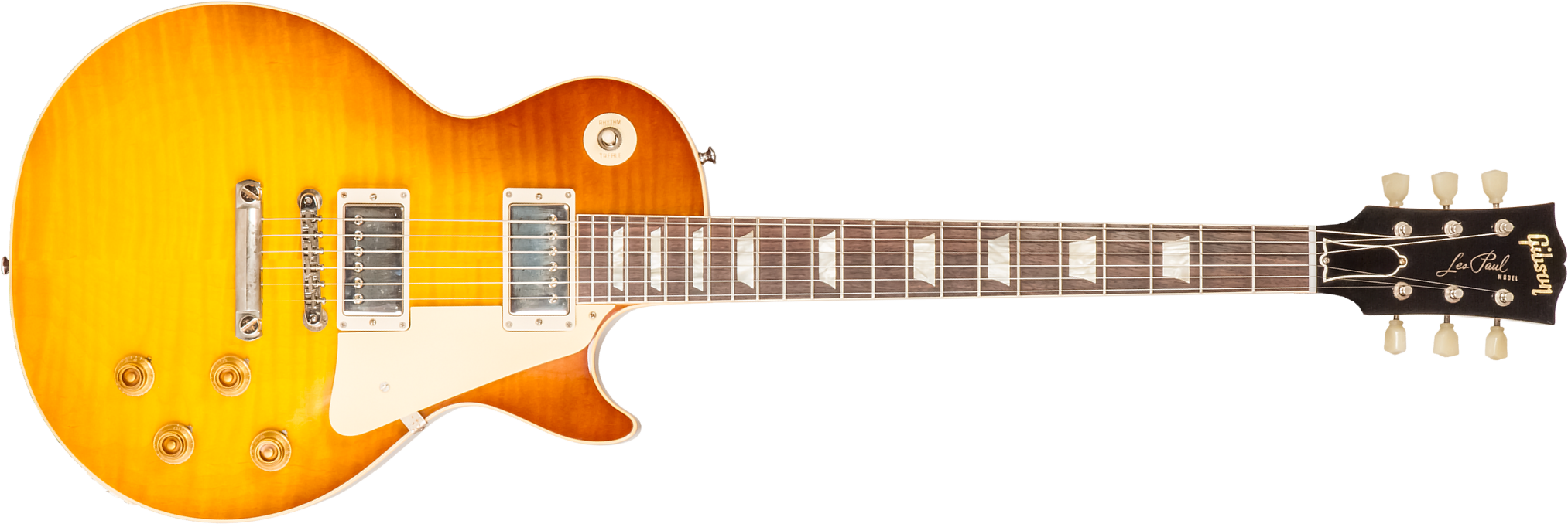 Gibson Custom Shop M2m Les Paul Standard 1959 Reissue 2h Ht Rw #94680 - Murphy Lab Ultra Light Aged  Honey Lemon Fade - Enkel gesneden elektrische git