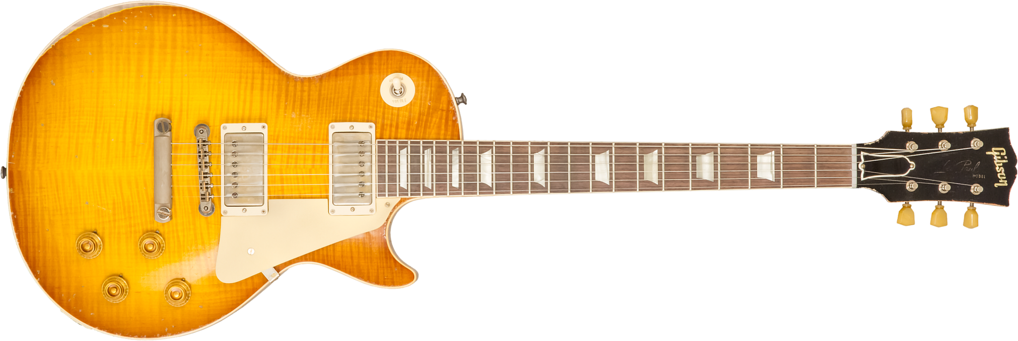 Gibson Custom Shop M2m Les Paul Standard 1959 Reissue 2h Ht Rw #94702 - Murphy Lab Ultra Heavy Aged Golden Poppy Burst - Enkel gesneden elektrische gi