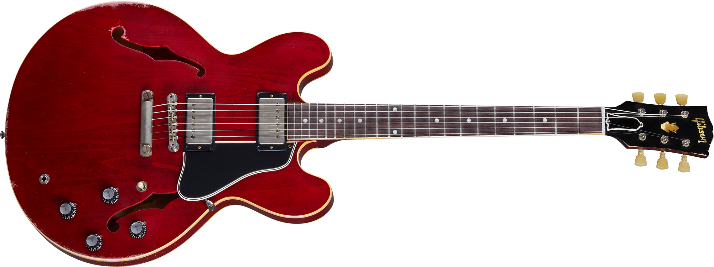 Gibson Custom Shop Murphy Lab Es-335 1961 Reissue 2h Ht Rw - Heavy Aged Sixties Cherry - Semi hollow elektriche gitaar - Main picture
