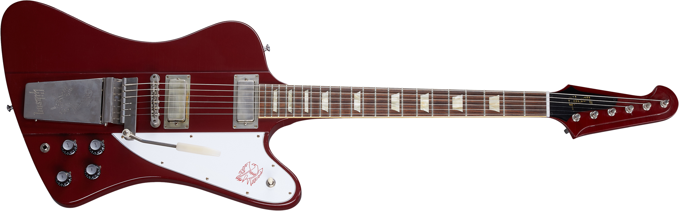 Gibson Custom Shop Murphy Lab Firebird 1963 Maestro Reissue Trem 2mh Rw - Light Aged Cardinal Red - Retro-rock elektrische gitaar - Main picture