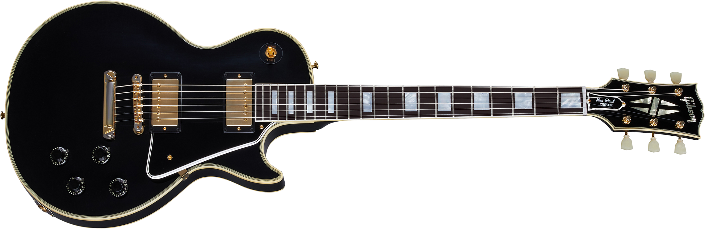 Gibson Custom Shop Murphy Lab Les Paul Custom 1957 2-pickups Reissue 2h Ht Eb - Ultra Light Aged Ebony - Enkel gesneden elektrische gitaar - Main pict