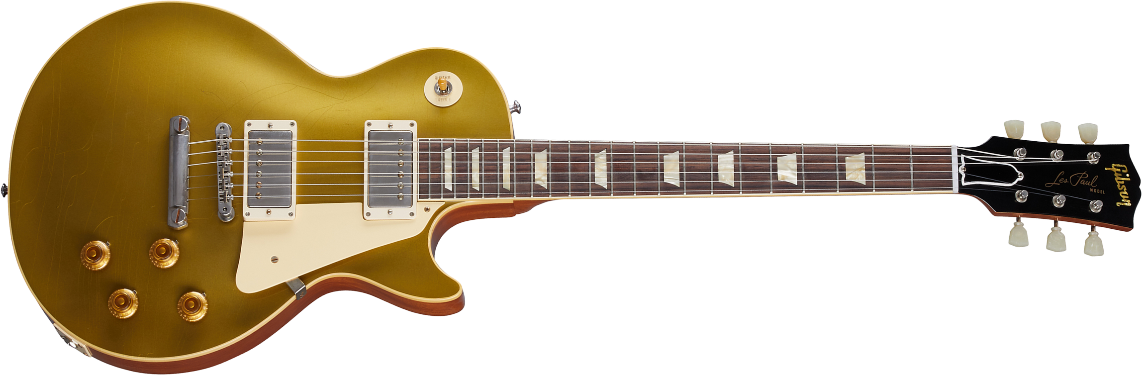 Gibson Custom Shop Murphy Lab Les Paul Goldtop 1957 Reissue 2h Ht Rw - Ultra Light Aged Double Gold - Enkel gesneden elektrische gitaar - Main picture