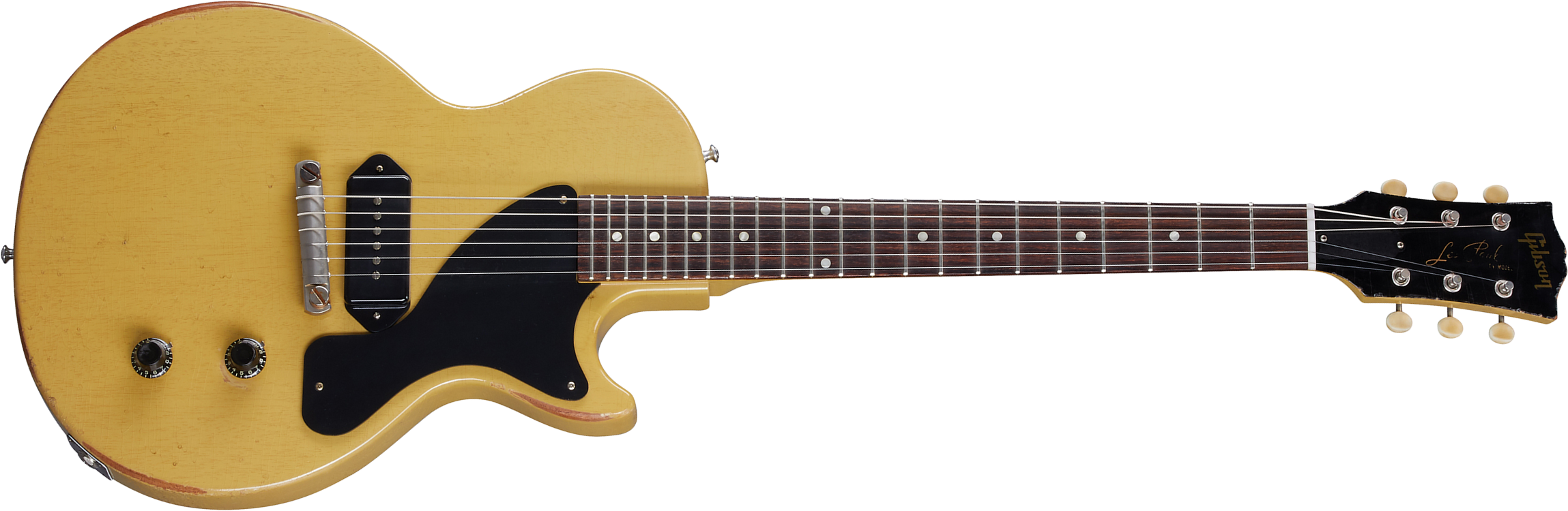 Gibson Custom Shop Murphy Lab Les Paul Junior Single Cut 1957 Reissue P90 Ht Rw - Heavy Aged Tv Yellow - Enkel gesneden elektrische gitaar - Main pict