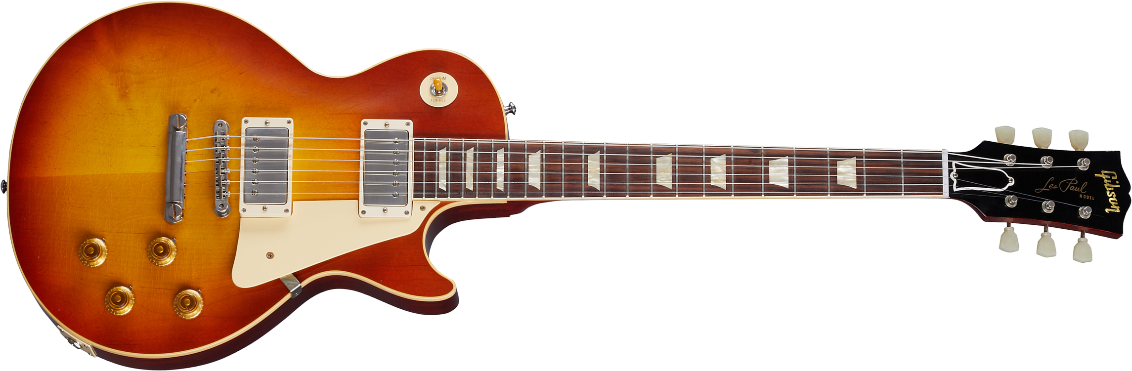 Gibson Custom Shop Murphy Lab Les Paul Standard 1958 Reissue 2h Ht Rw - Ultra Light Aged Washed Cherry Sunburst - Enkel gesneden elektrische gitaar - 