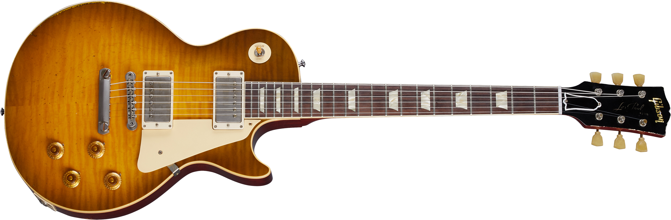 Gibson Custom Shop Murphy Lab Les Paul Standard 1959 Reissue 2h Ht Rw - Heavy Aged Golden Poppy Burst - Enkel gesneden elektrische gitaar - Main pictu