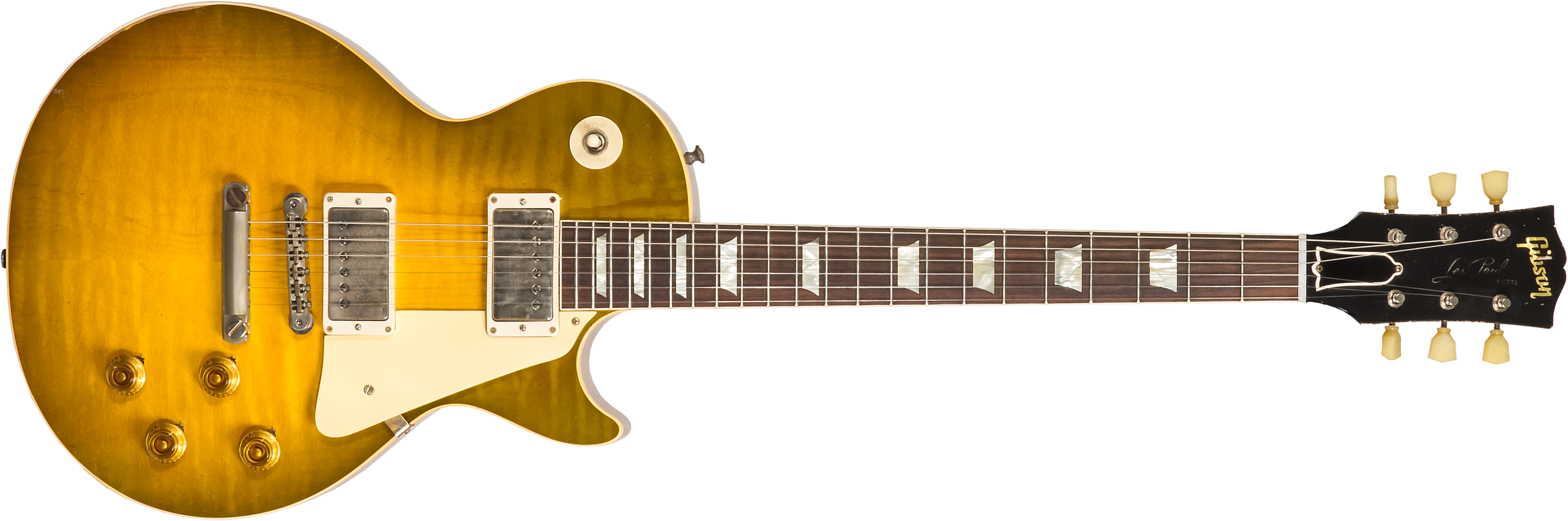 Gibson Custom Shop Murphy Lab Les Paul Standard 1959 Reissue 2h Ht Rw #93515 - Heavy Aged Green Lemon Fade - Enkel gesneden elektrische gitaar - Main 