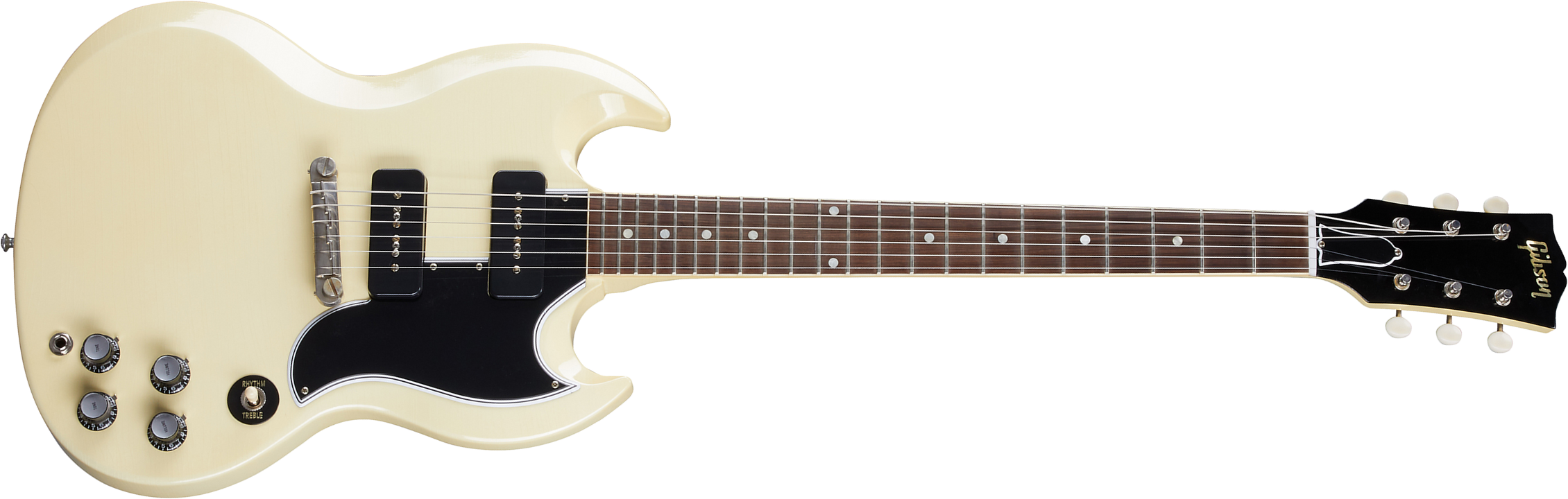 Gibson Custom Shop Murphy Lab Sg Special 1963 Reissue 2p90 Ht Rw - Ultra Light Aged Classic White - Guitarra eléctrica de doble corte. - Main picture