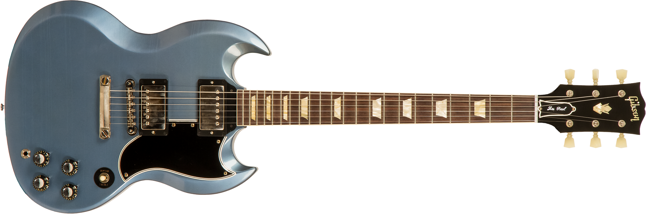 Gibson Custom Shop Murphy Lab Sg Standard 1961 Reissue 2h Ht Rw #005822 - Ultra Light Aged Pelham Blue - Guitarra eléctrica de doble corte. - Main pic