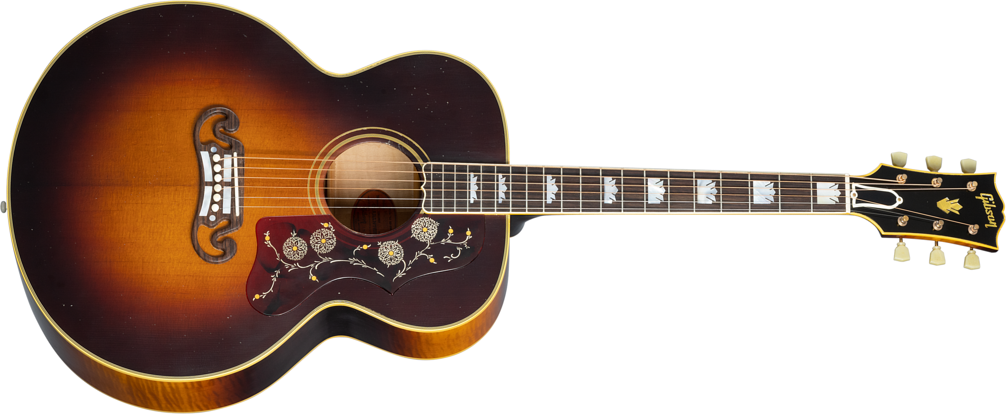 Gibson Custom Shop Murphy Lab Sj-200 1957 Jummbo Epicea Erable Rw - Light Aged Vintage Sunburst - Westerngitaar & electro - Main picture