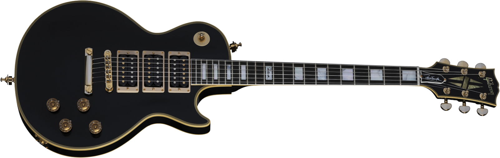 Gibson Custom Shop Peter Frampton Les Paul Custom Phenix Signature 3h Ht Eb - Vos Ebony - Enkel gesneden elektrische gitaar - Main picture