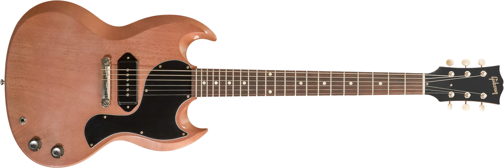 Gibson Custom Shop Sg Junior 1963 Lightning Bar 1s P90 Ht Rw - Vos Tv Heather Poly - Double cut gitaar - Main picture