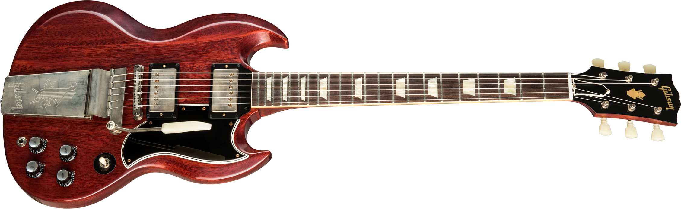 Gibson Custom Shop Sg Standard 1964 Reissue Maestro Vibrola 2019 2h Trem Rw - Vos Cherry Red - Guitarra eléctrica de doble corte. - Main picture
