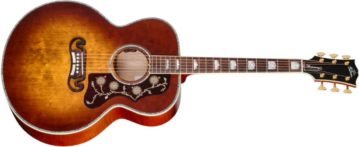 Gibson Custom Shop Sj200 Ann. Ltd Super Jumbo Epicea Erable Rw - Cremona Burst - Folk gitaar - Main picture