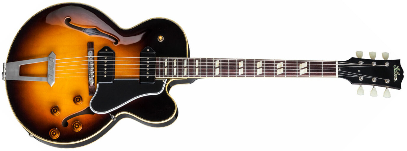 Gibson Es-275 P-90 Ltd - Vos Dark Burst - Semi hollow elektriche gitaar - Main picture