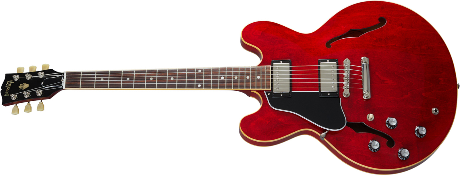 Gibson Es-335 Dot Lh Original 2020 Gaucher 2h Ht Rw - Sixties Cherry - Linkshandige elektrische gitaar - Main picture