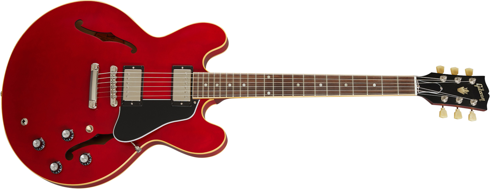 Gibson Es-335 Satin Modern 2020 2h Ht Rw - Satin Cherry - Semi hollow elektriche gitaar - Main picture
