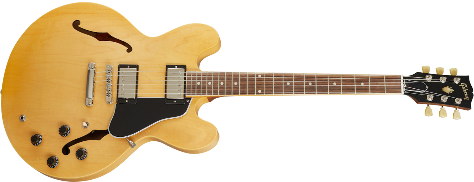 Gibson Es-335 Satin Modern 2020 Hh Ht Rw - Satin Vintage Natural - Semi hollow elektriche gitaar - Main picture