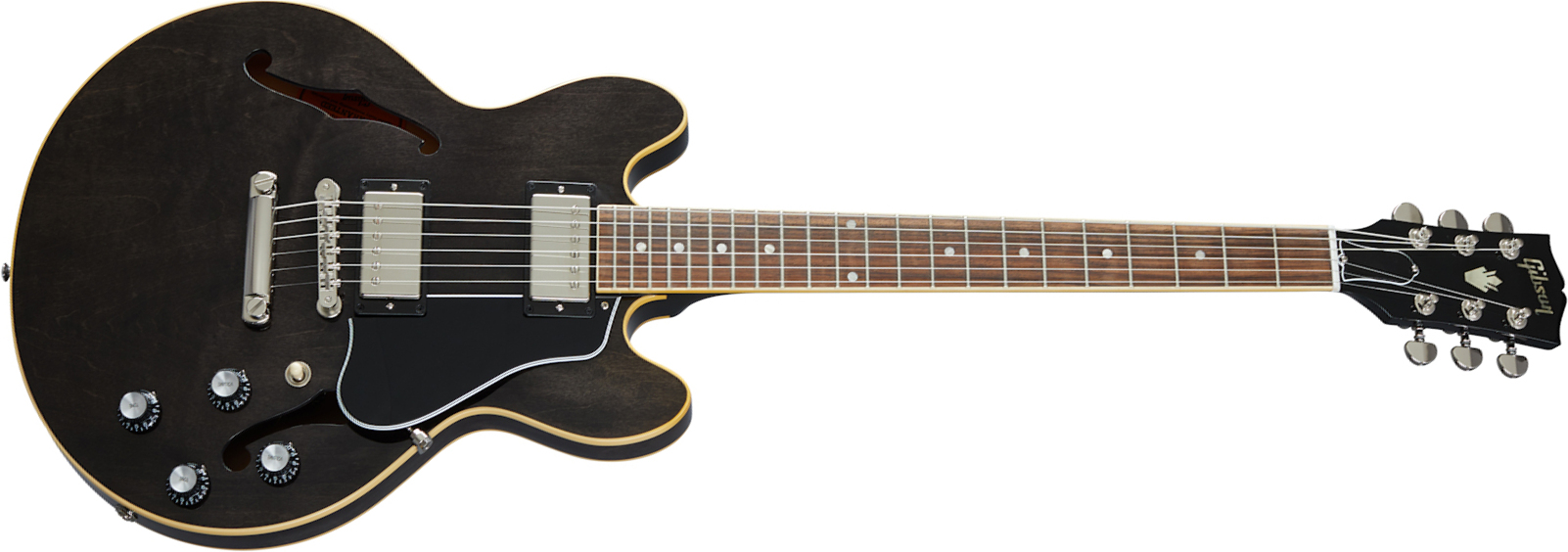 Gibson Es-339 Modern 2020 2h Ht Rw - Trans Ebony - Semi hollow elektriche gitaar - Main picture