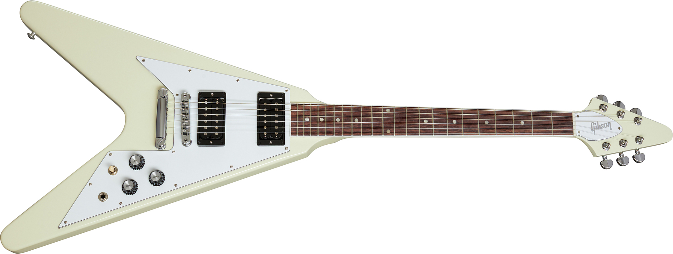 Gibson Flying V 70s Original 2h Ht Rw - Classic White - Retro-rock elektrische gitaar - Main picture