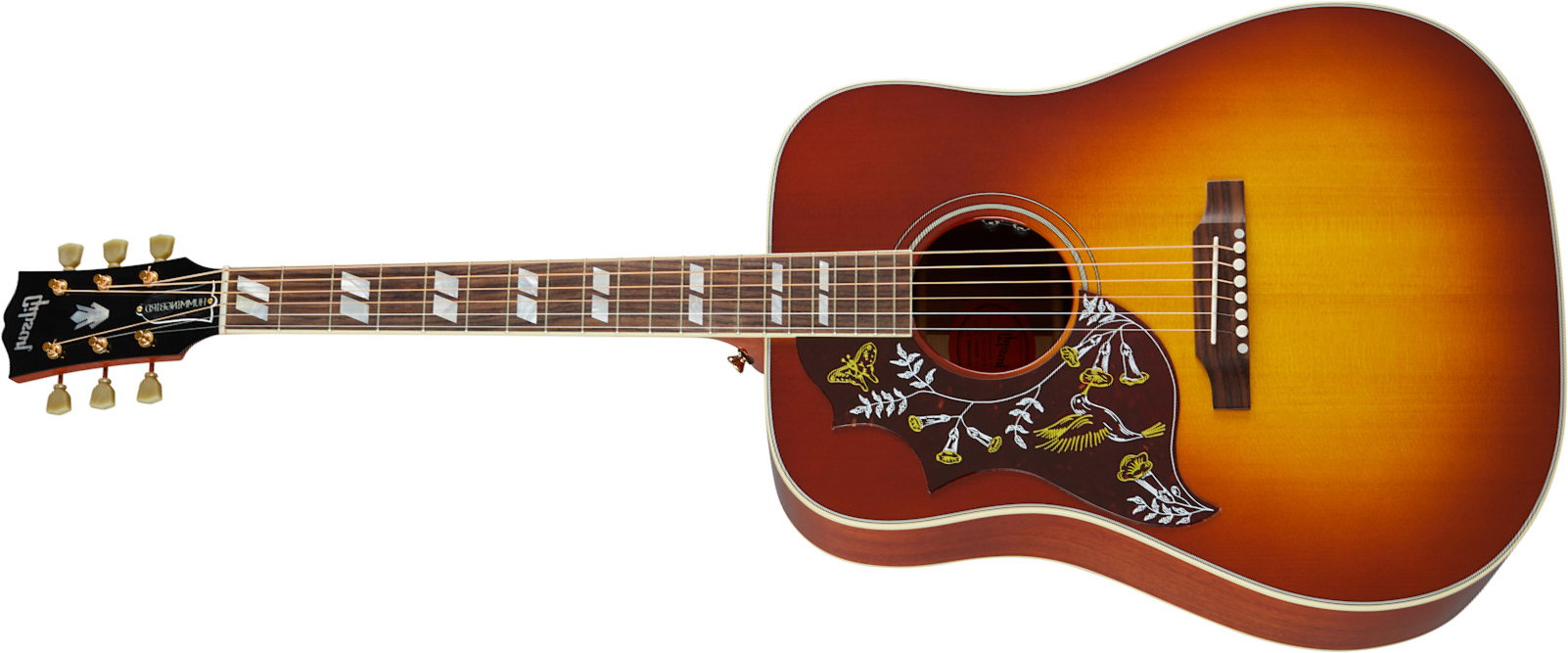 Gibson Hummingbird Lh Original 2020 Dreadnought Gaucher Epicea Acajou Rw - Heritage Cherry Sunburst - Elektro-akoestische gitaar - Main picture