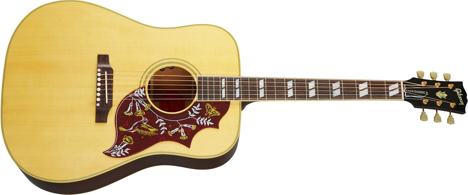 Gibson Hummingbird Original 2020 Dreadnought Epicea Acajou Rw - Antique Natural - Elektro-akoestische gitaar - Main picture