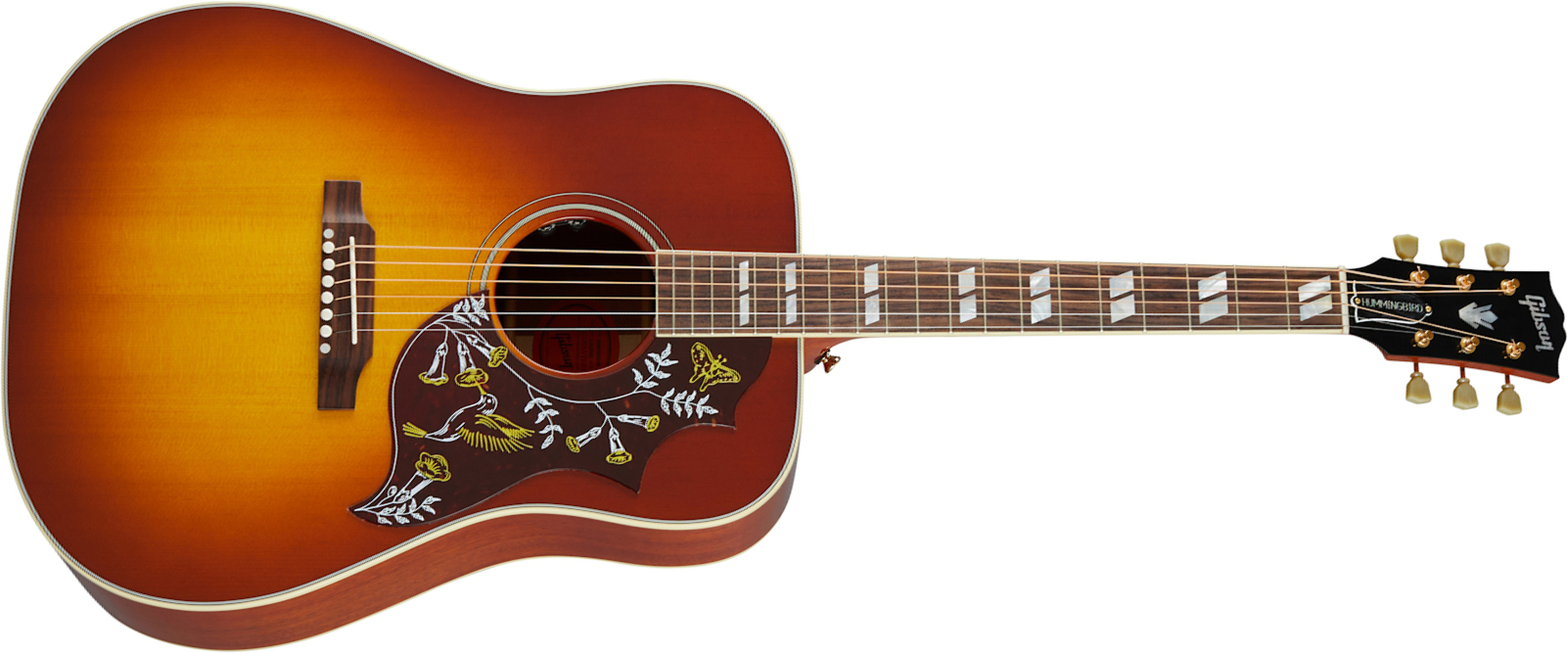 Gibson Hummingbird Original 2020 Dreadnought Epicea Acajou Rw - Heritage Cherry Sunburst - Elektro-akoestische gitaar - Main picture