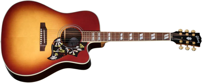 Gibson Hummingbird Standard Rosewood Ec Epicea Palissandre Rw - Rosewood Burst - Folk gitaar - Main picture