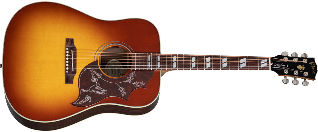 Gibson Hummingbird Studio Rosewood Modern 2023 Dreadnought Epicea Palissandre Rw - Rosewood Burst - Elektro-akoestische gitaar - Main picture
