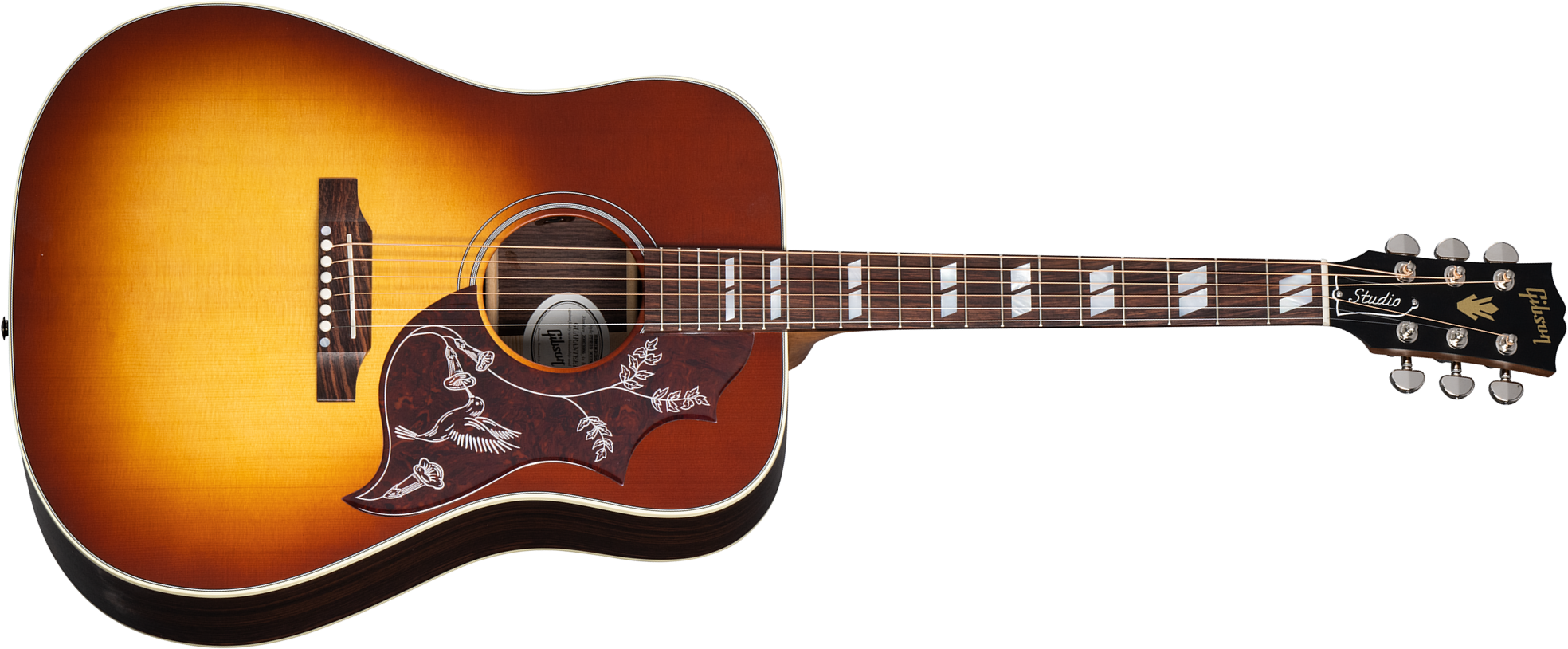 Gibson Hummingbird Studio Rosewood Modern 2024 Dreadnought Epicea Palissandre Rw - Satin Rosewood Burst - Volksgitaar - Main picture