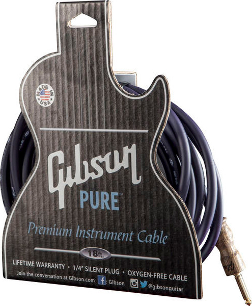 Gibson Instrument Pure Cable Jack Droit 18ft.5.49m Dark Purple - Kabel - Main picture