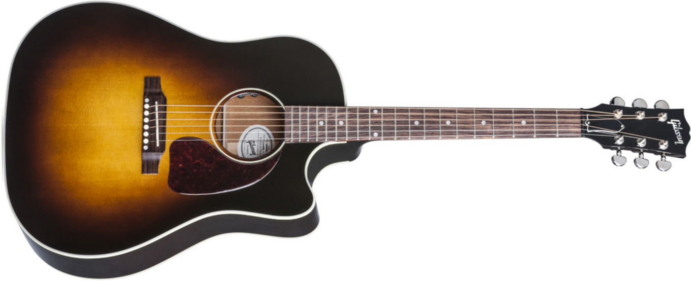 Gibson J-45 Cutaway 2019 Dreadnought Cw Epicea Acajou Rw - Vintage Sunburst - Westerngitaar & electro - Main picture