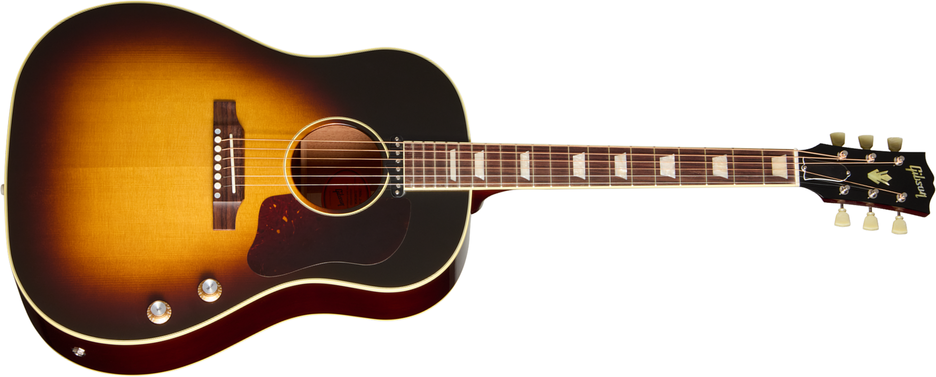 Gibson J160e Original Dreadnought Epicea Palissandre Rw - Vintage Sunburst - Folk gitaar - Main picture
