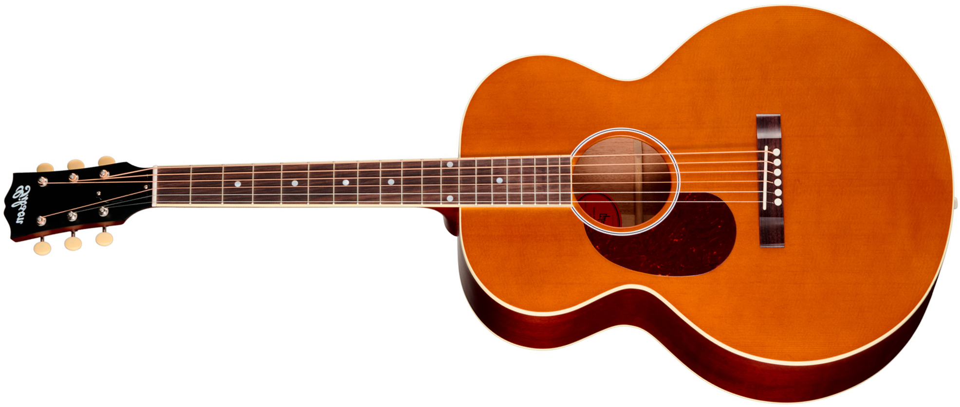 Gibson J185 Century 12-fret Lh Jumbo Shsc Gaucher Epicea Acajou Rw - Vintage Amber Satin - Folk gitaar - Main picture