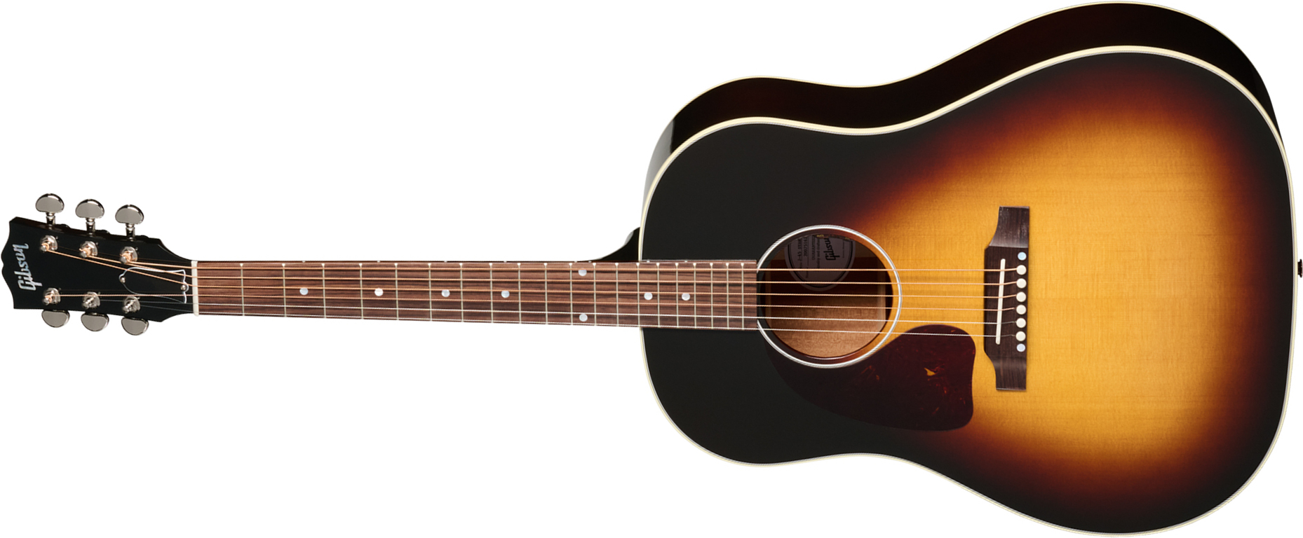 Gibson J45 Standard Lh (baggs Hifi Dna) Dreadnought Gaucher Epicea Acajou Rw - Vintage Sunburst - Folk gitaar - Main picture
