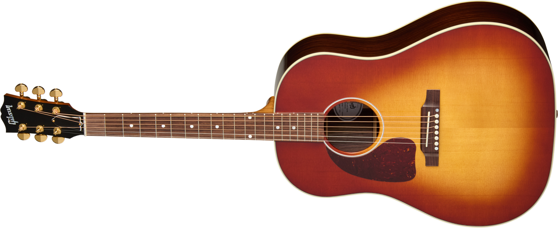 Gibson J45 Standard Rosewood Lh (baggs Hifi Dna) Dreadnought Gaucher Epicea Palissandre Rw - Rosewood Burst - Folk gitaar - Main picture