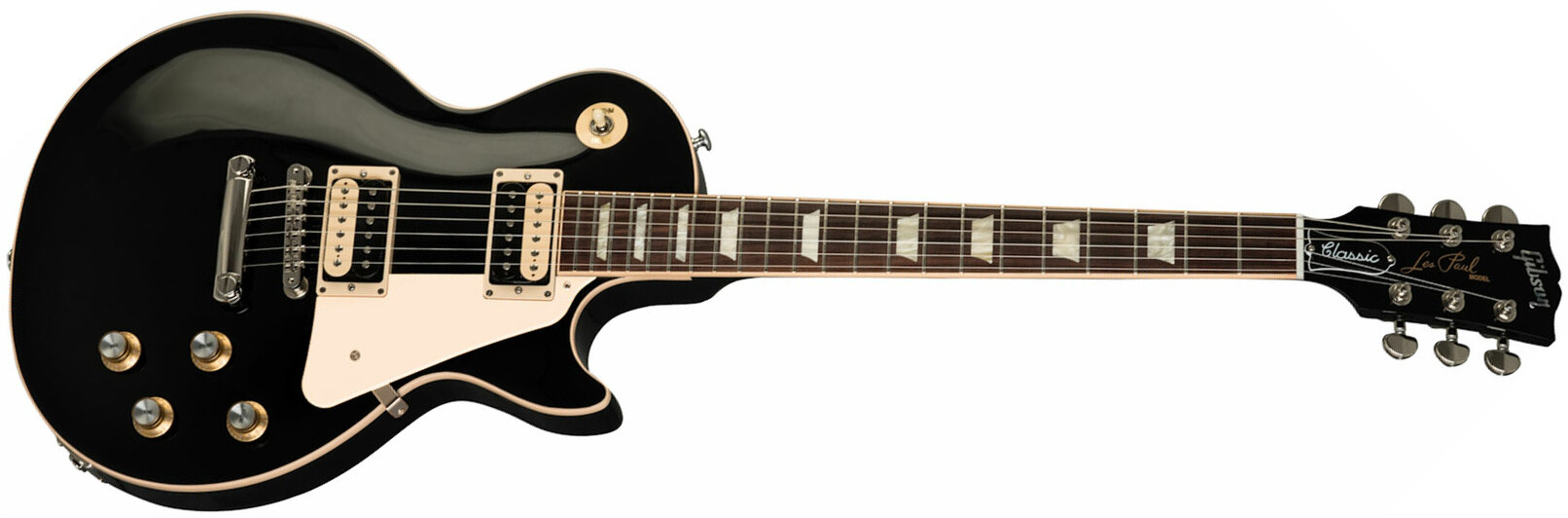 Gibson Les Paul Classic Modern 2h Ht Rw - Ebony - Enkel gesneden elektrische gitaar - Main picture