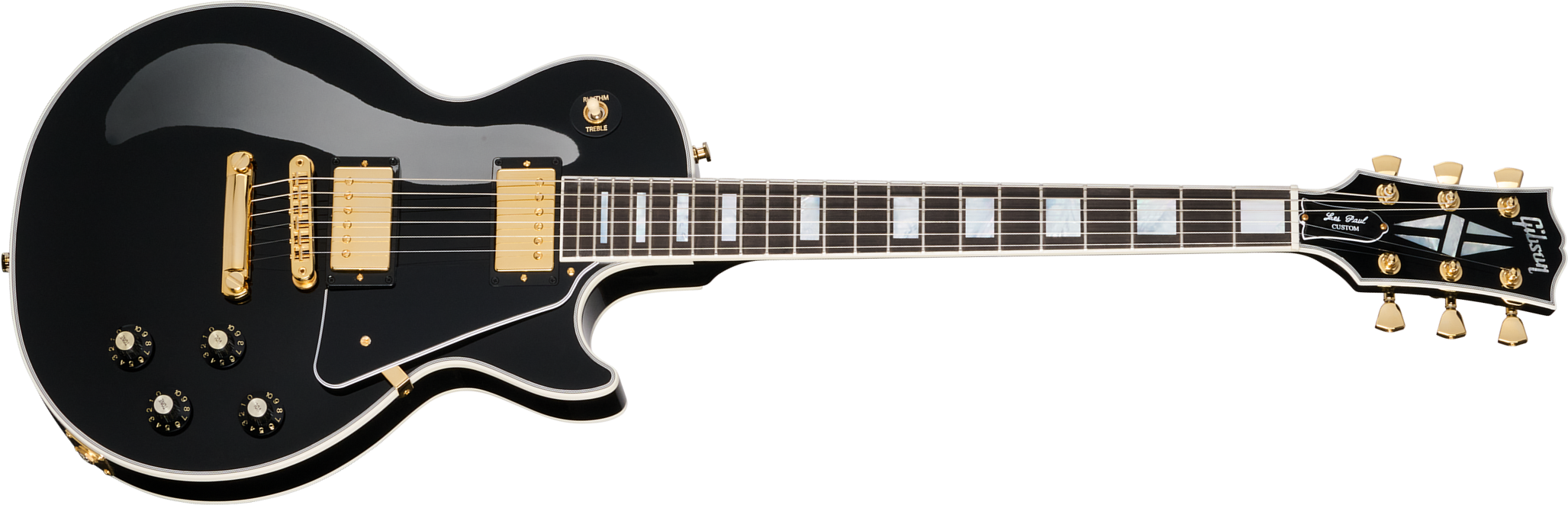 Gibson Les Paul Custom 70s 2h Ht Eb - Ebony - Single cut gitaar - Main picture