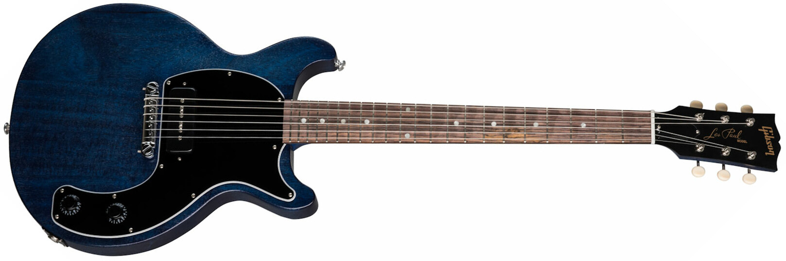 Gibson Les Paul Junior Tribute Dc Modern P90 - Blue Stain - Guitarra eléctrica de doble corte. - Main picture