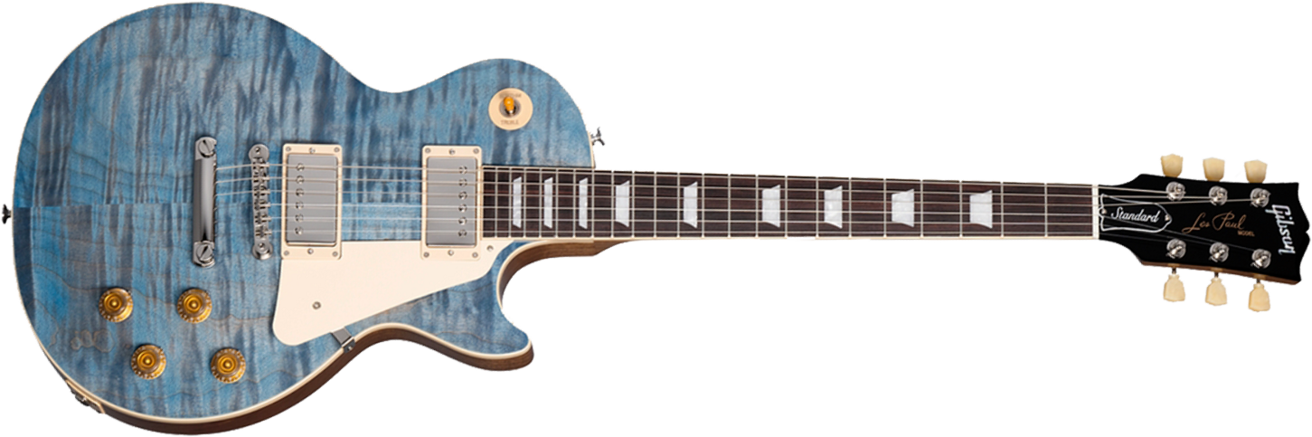 Gibson Les Paul Standard 50s Custom Color Original Usa 2h Ht Rw - Ocean Blue - Single cut gitaar - Main picture
